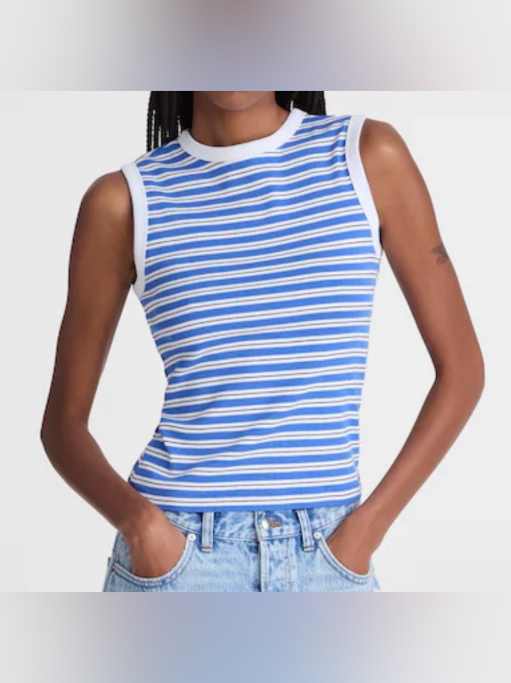 Madewell The '90s Shell Tank in Compact Cotton size S. New without tags.